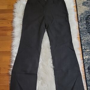 Ann Taylor Black Plaid Dress Pants